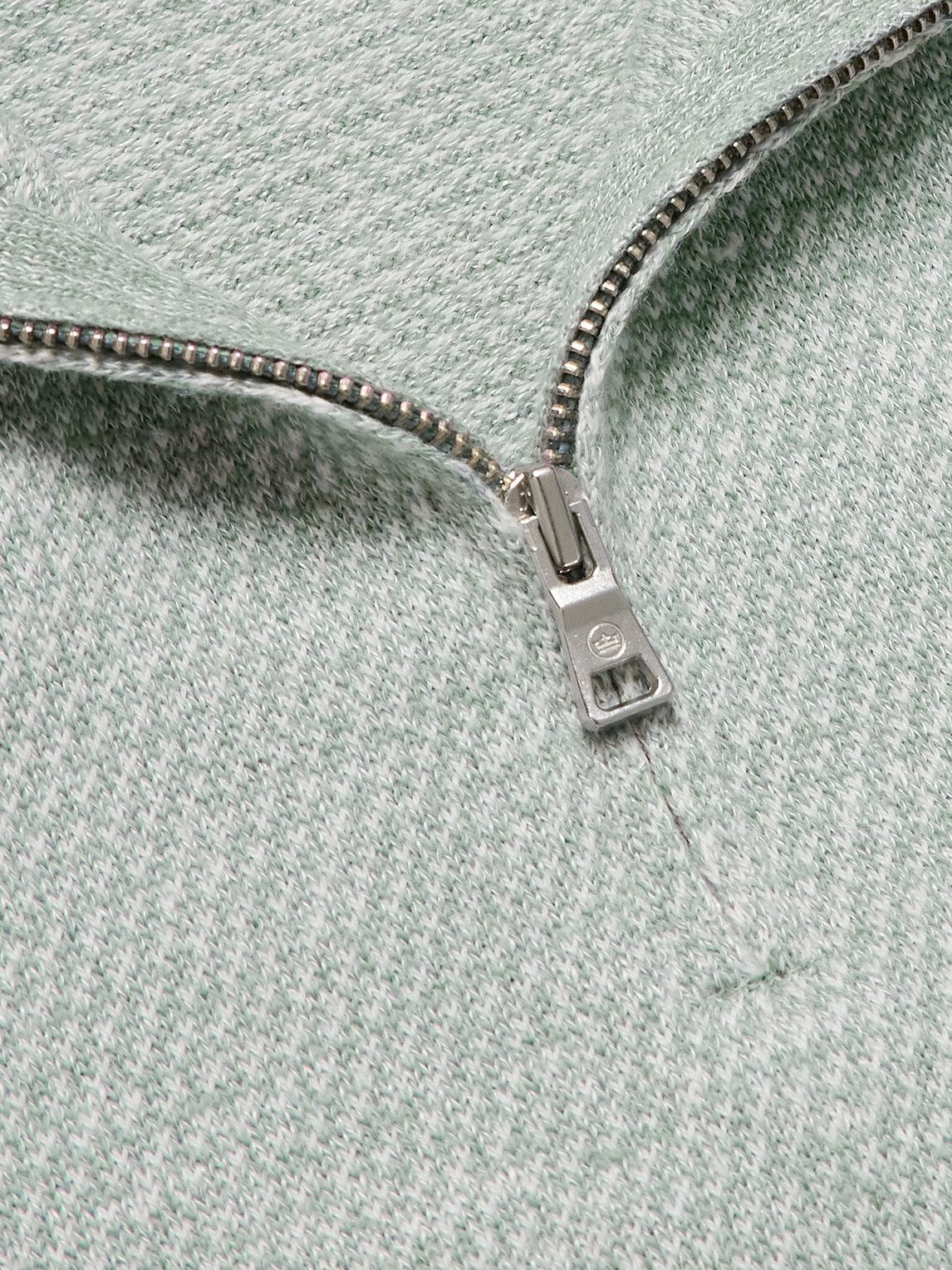 Peter Millar - Barlow Merino Wool, Linen and Cotton-Blend Half-Zip Sweater - Green