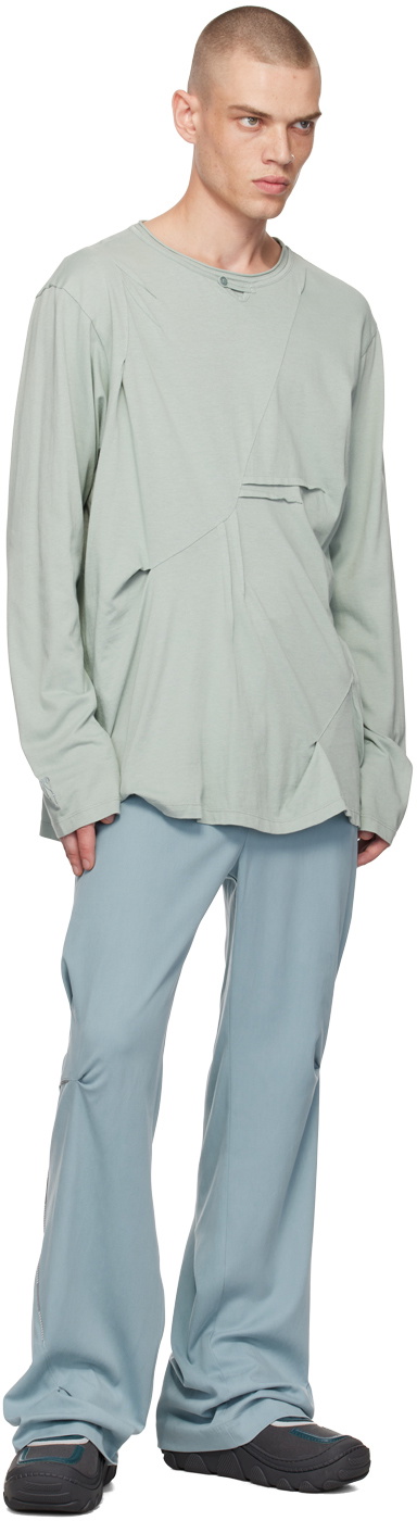 Kiko Kostadinov Green Ohne K-Dart Henley T-shirt