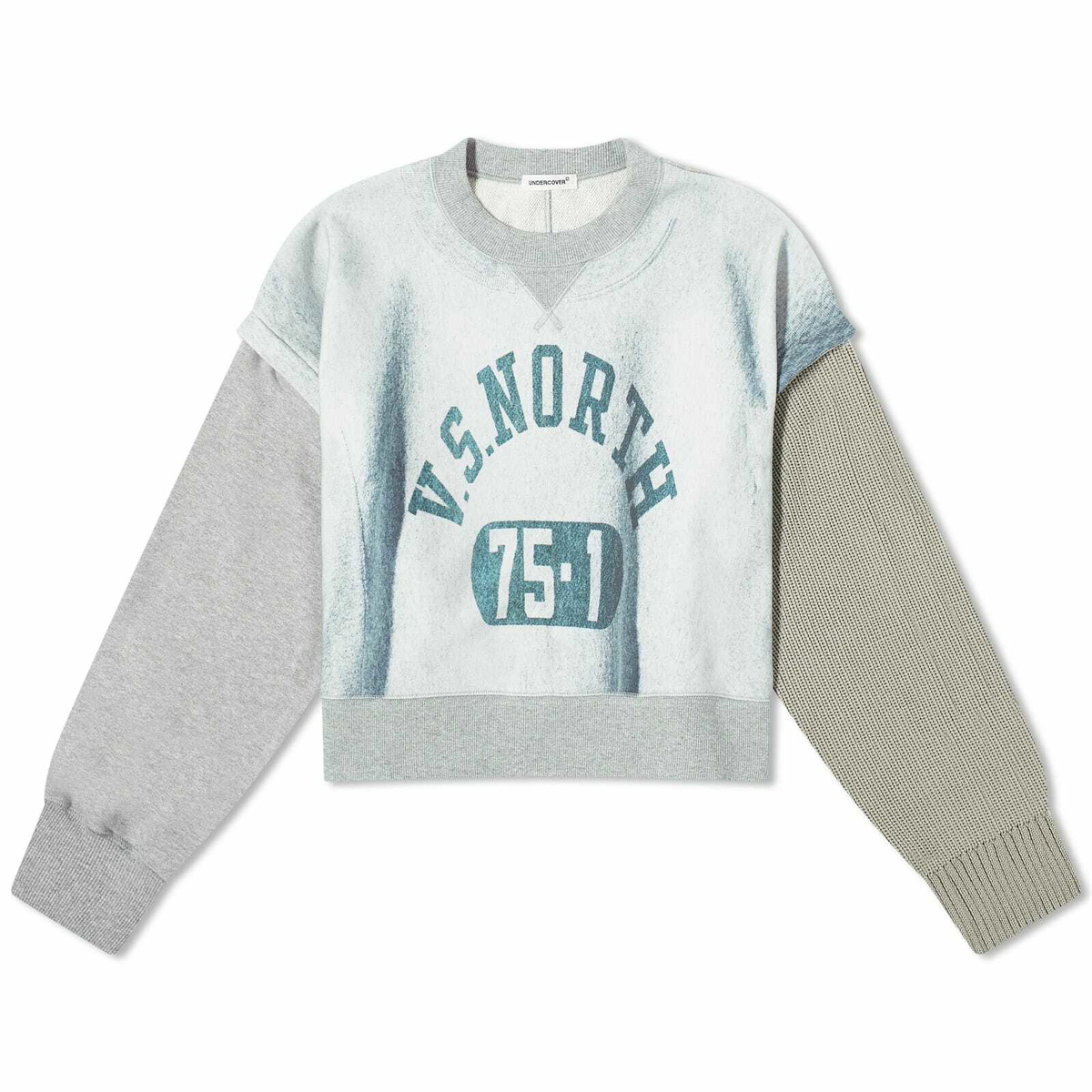 Photo: Undercover Women's Mixed Jumper Sweatshirt in Grey