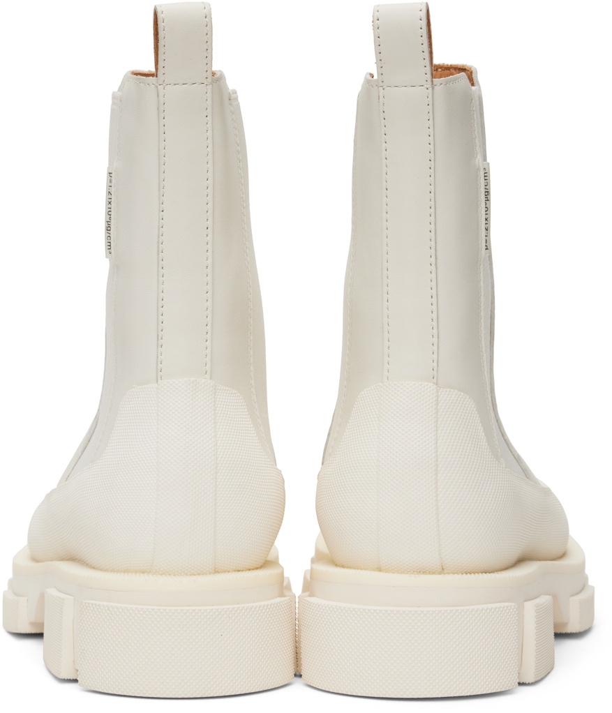 both White Gao Chelsea Boots both