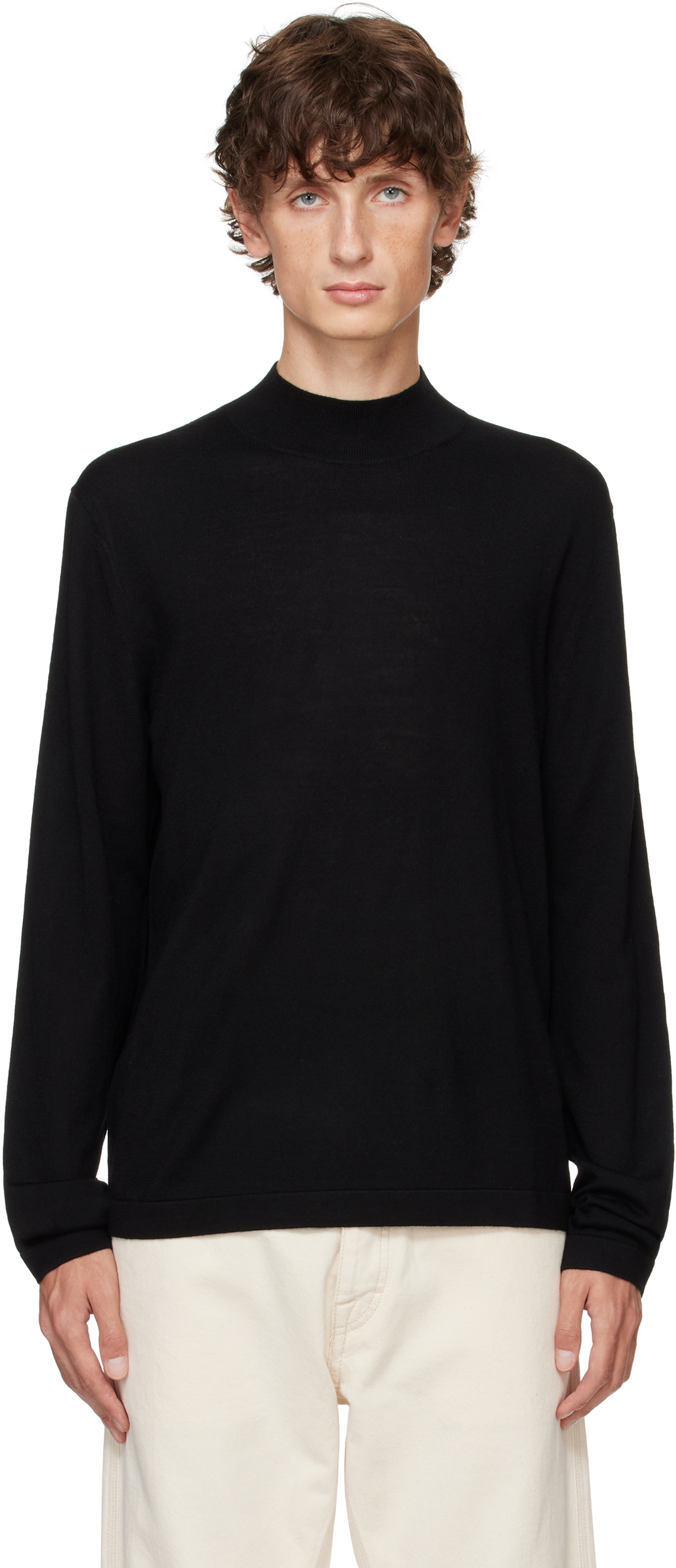 【関税込み】Tiger of Sweden ブラック Erroll セーター Tiger of Sweden Black and Grey Nocks Crewneck Sweater Tiger