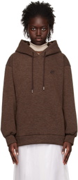 J KOO Brown Embroidered Hoodie