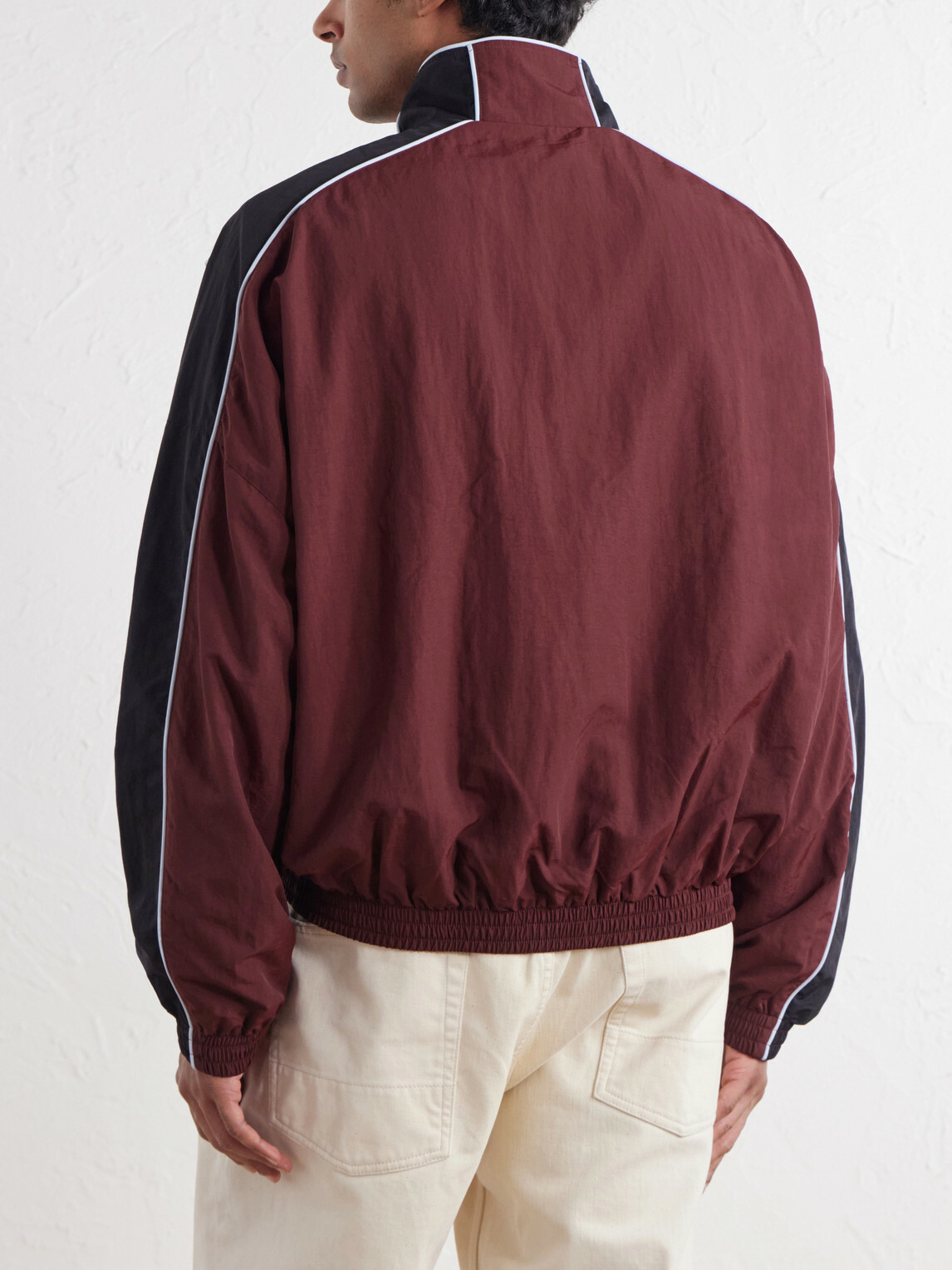 Willy Chavarria - Bad Body Cotton-Jersey Track Jacket - Burgundy