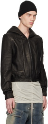 Rick Owens Black EDFU Leather Jacket