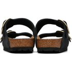 Birkenstock Black Narrow Arizona Big Buckle Nubuck Sandals