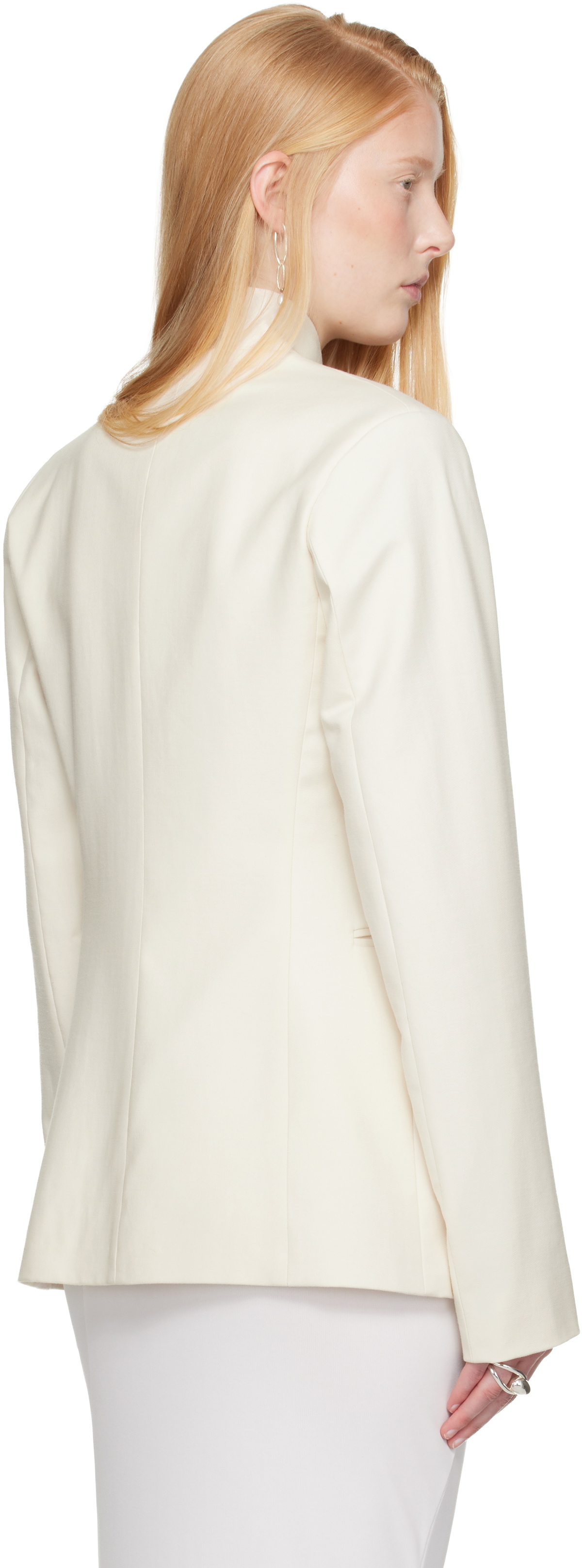 AARON ESH SSENSE Exclusive Bridal Capsule Collarless Blazer