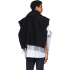 Valentino Black Valentino Garavani VLTN Poncho Scarf