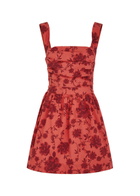 Free People Meet Me In Maui Stretch-cotton Mini Dress Red