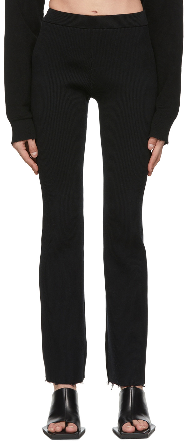 PERVERZE Black Cotton Lounge Pants PERVERZE