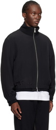 Helmut Lang Black Zip Bomber Jacket