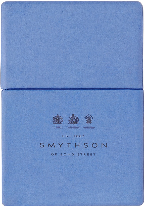 Photo: Smythson Blue Playing Cards Twin Pack Set