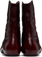 Dries Van Noten Red Leather High Top Sneakers