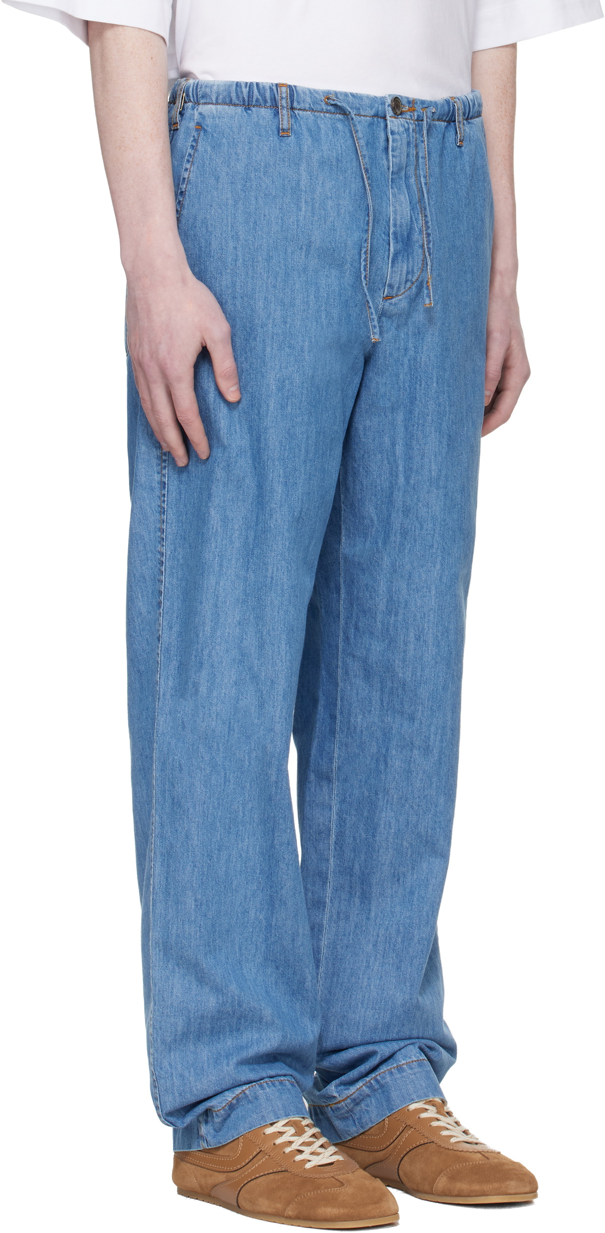 Dries Van Noten Blue Drawstring Jeans Dries Van Noten