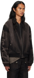 JiyongKim Black Sun-Bleached Bomber
