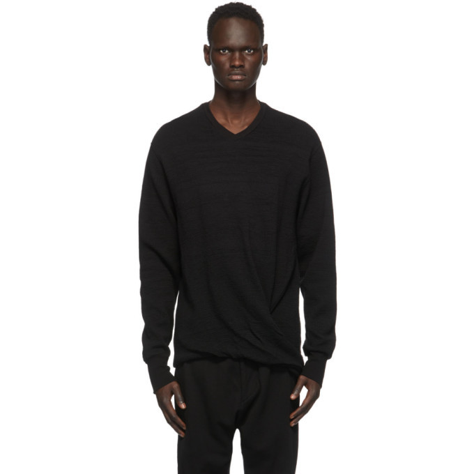 Photo: Julius Black Twisted V-Neck Sweater