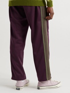 Needles - Logo-Embroidered Webbing-Trimmed Jersey Track Pants - Purple