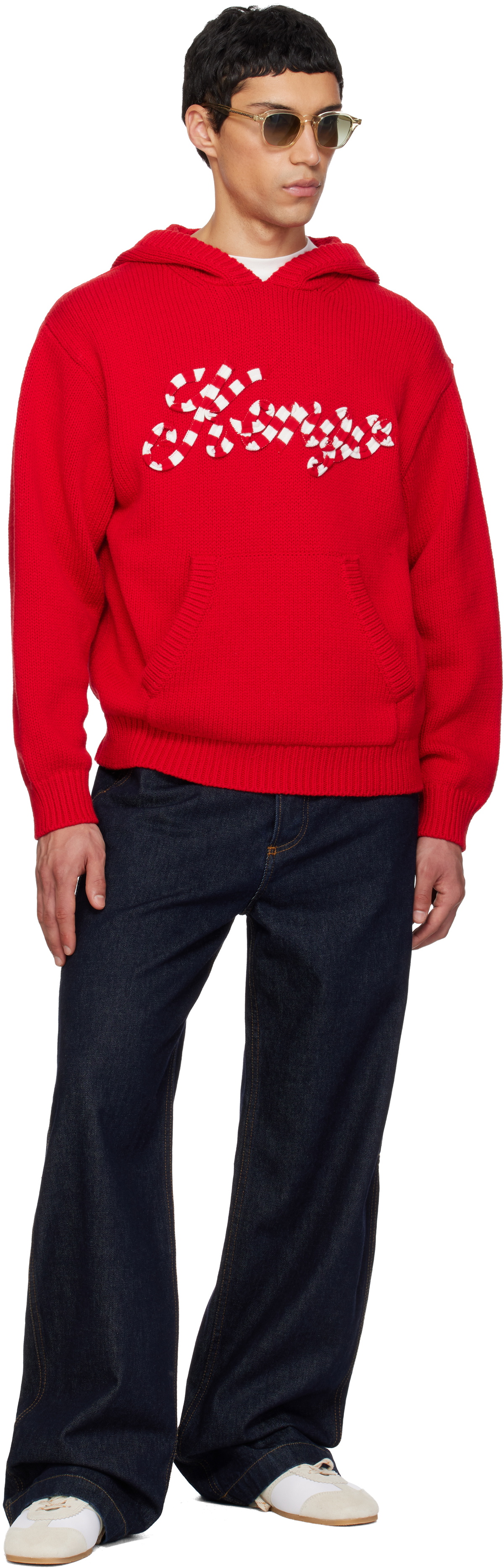 Kenzo Red Kenzo Paris 'KENZO Winter Holidays' Embroidered Hoodie