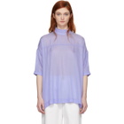 Chimala Blue High Neck Blouse