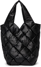 Bottega Veneta Black Medium Padded Paper Cassette Tote