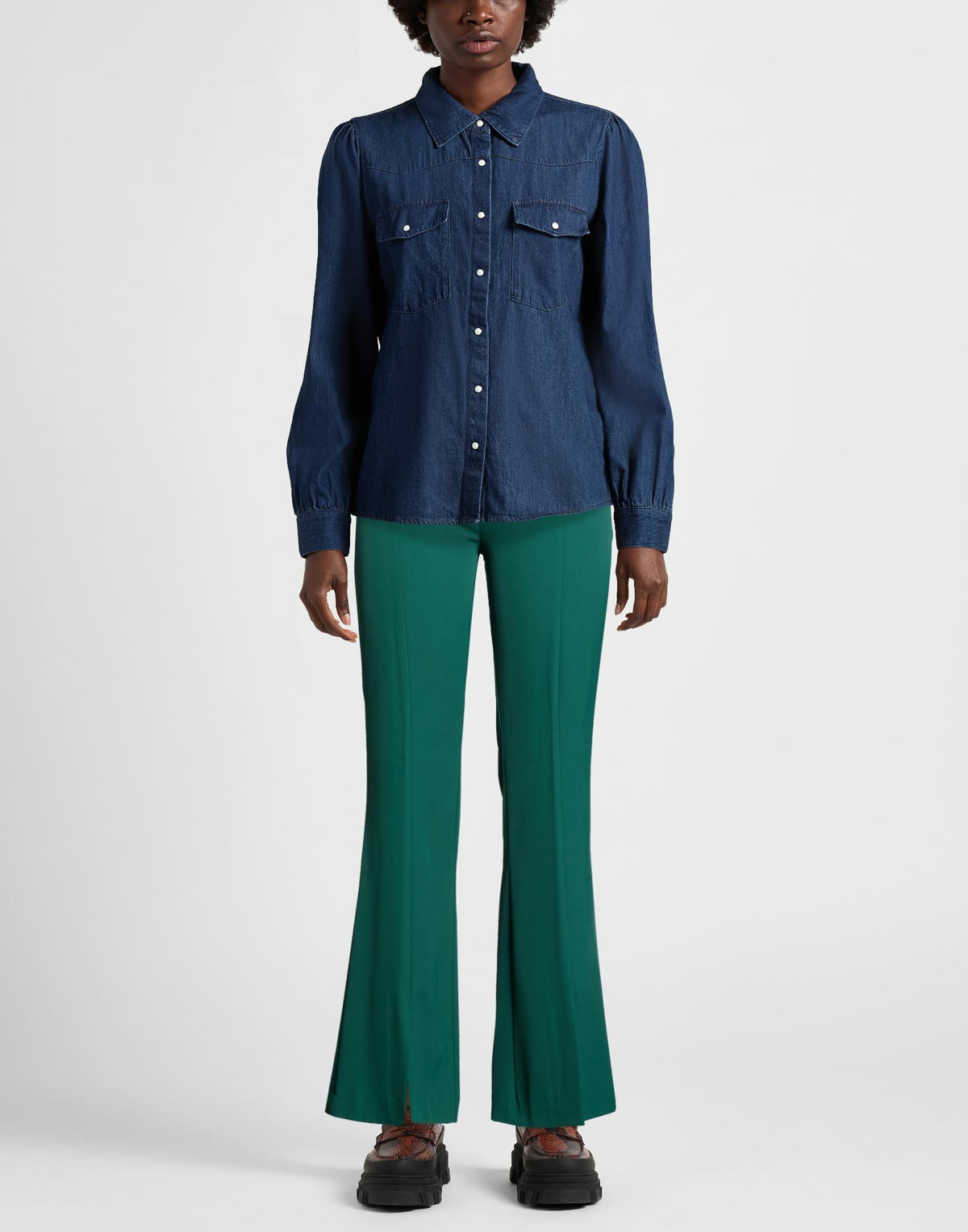 Jijil Womens Pants in Dark green