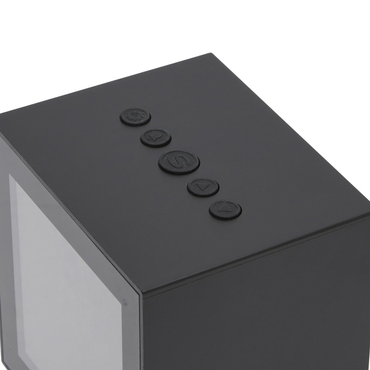 Newgate Clocks Monolith LCD Alarm Clock in Black 