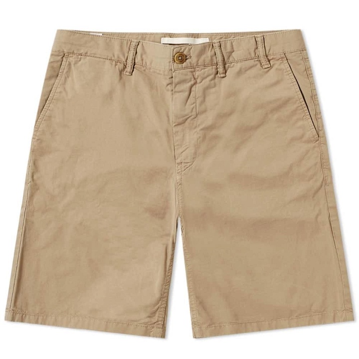 Photo: Norse Projects Men's Aros Light Twill Short in Utility Khaki