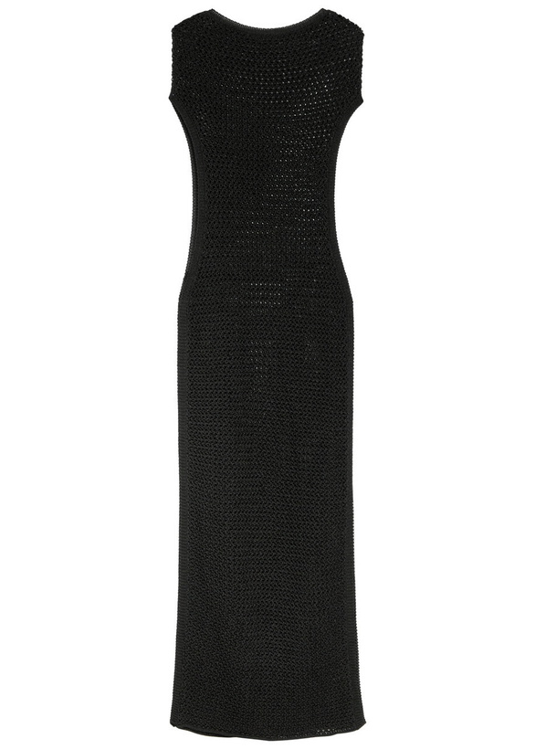 Photo: Delos Lyra Open-knit Maxi Dress Black