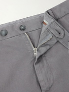 Canali - Slim-Fit Stretch Cotton-Blend Gabardine Trousers - Gray