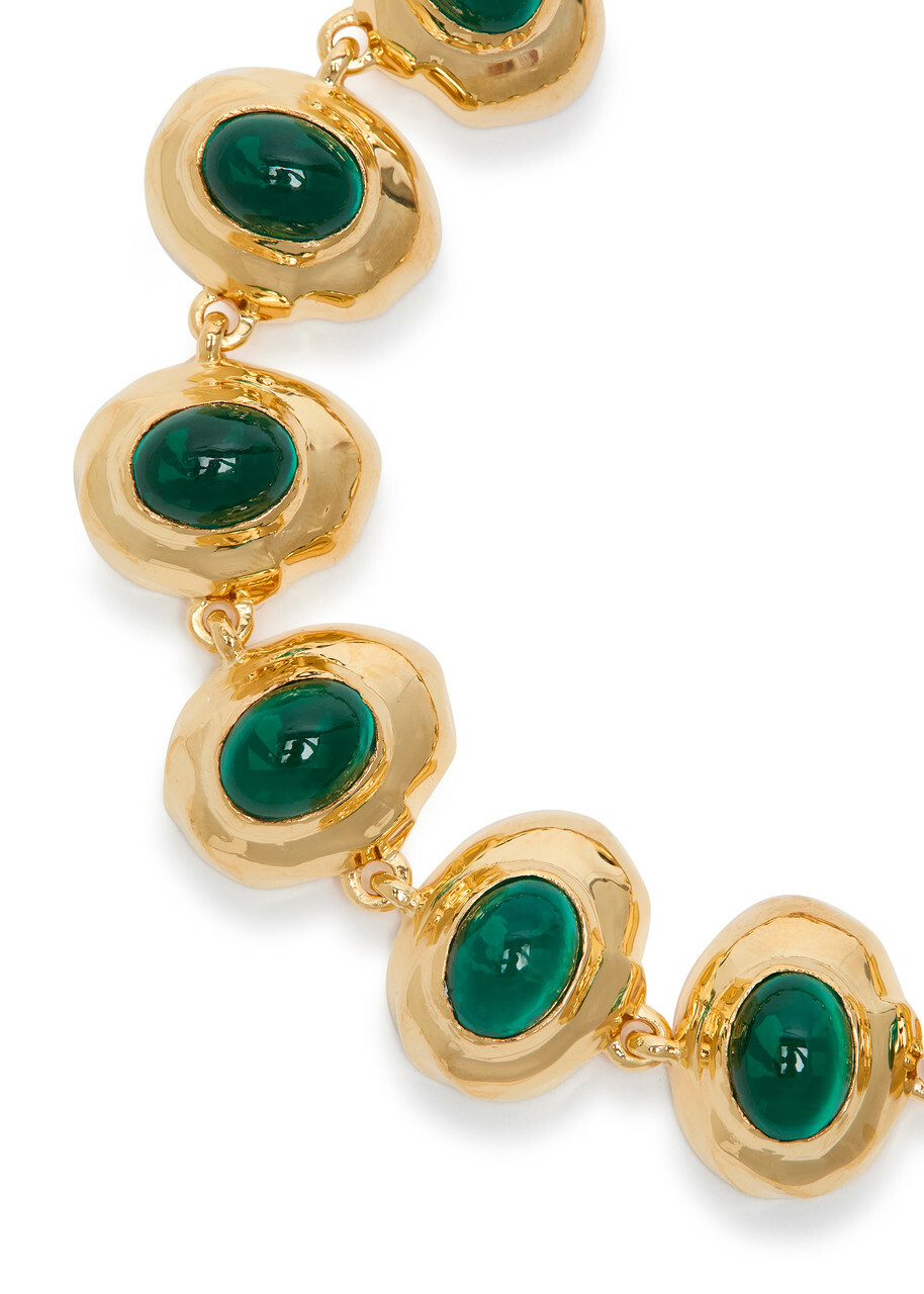 Joanna Laura Constantine Oval Cabochon 18kt Gold-plated Bracelet - One Size