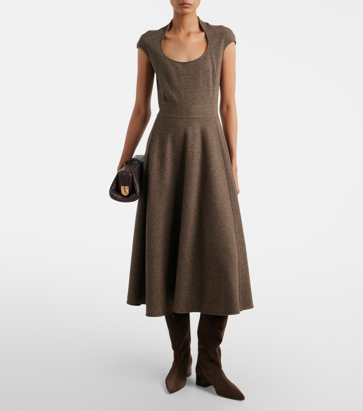 Ralph Lauren Collection Maisey wool, silk, and cashmere midi dress