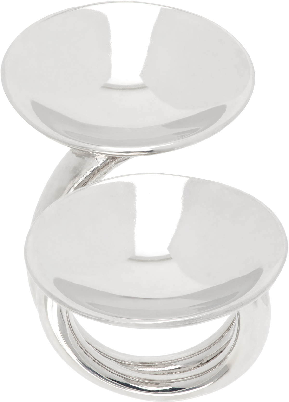HUGO KREIT Silver Double Eclipse Ring
