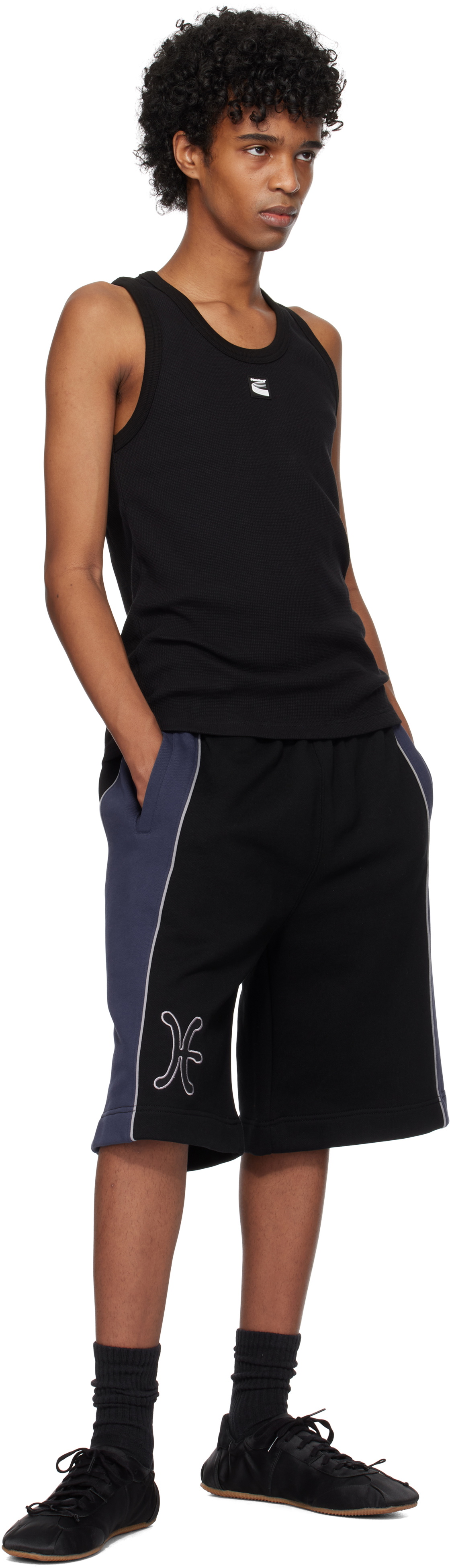 Kijun Blak Patch Tank Top