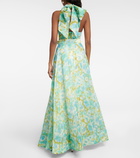 Zimmermann - High Tide linen and silk maxi skirt