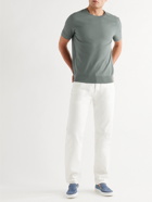 Brioni - Slim-Fit Jacquard-Knit Sea Island Cotton T-Shirt - Green