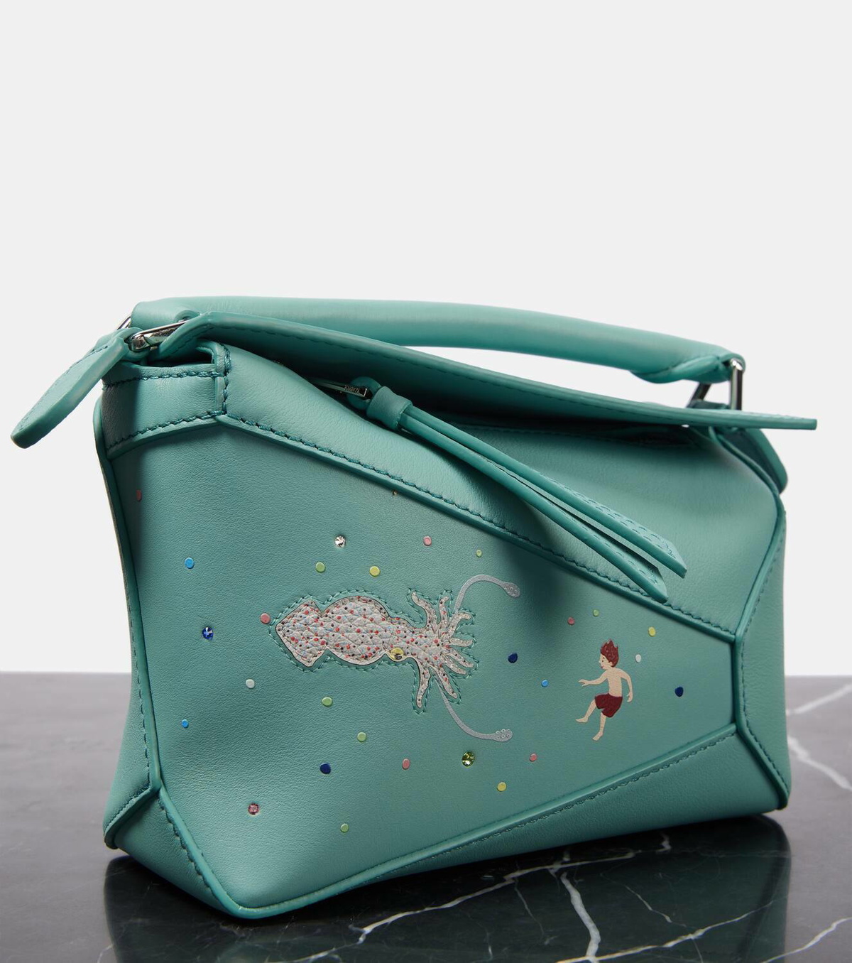 ★LOEWE × Suna Fujita★タコ パズルバッグ ミニ LOEWE x Suna Fujita Mini Puzzle Edge Top-Handle Bag | Harrods US