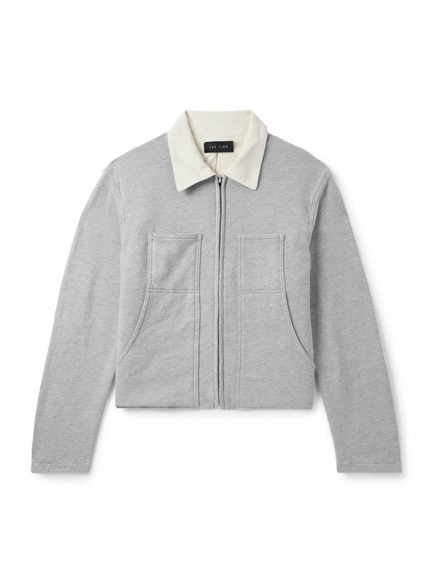 Photo: Les Tien - Cotton-Jersey Zip-Up Jacket - Gray