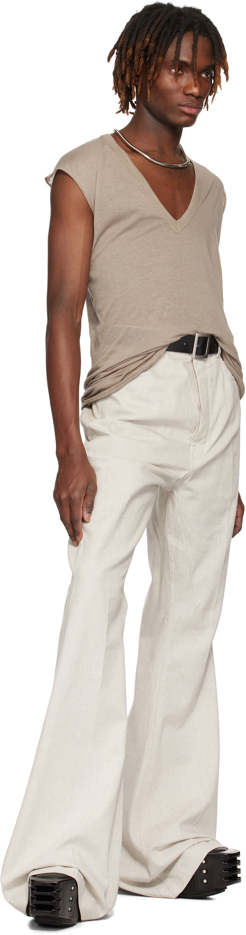 Rick Owens Off-White Hollywood Bolan Bootcut Jeans Rick Owens Rick Owens Off-White Hollywood Bolan Bootcut Jeans Rick Owens