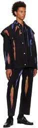 Feng Chen Wang Black Tie-Dyed Jeans
