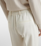 Eleventy Wool and cashmere tapered pants