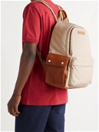 BRUNELLO CUCINELLI - Leather-Trimmed Nylon Backpack