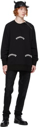 Givenchy Black Oversized Metallic Detail Sweatshirt