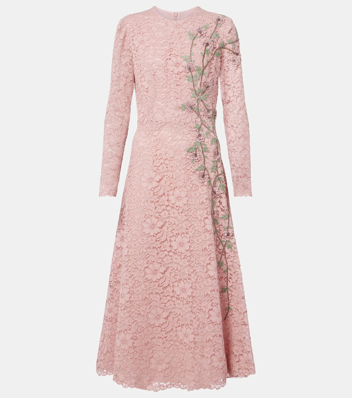 Costarellos Marlena embroidered lace midi dress