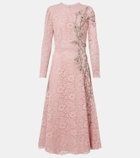 Costarellos Marlena embroidered lace midi dress