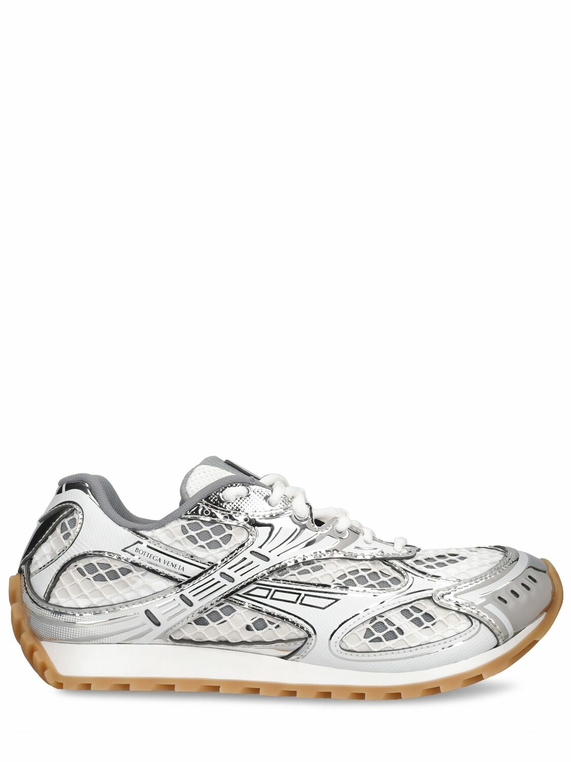BOTTEGA VENETA 26S SNEAKERS IN CREAM WHITE SUEDE AND MESH FABRIC main image 0