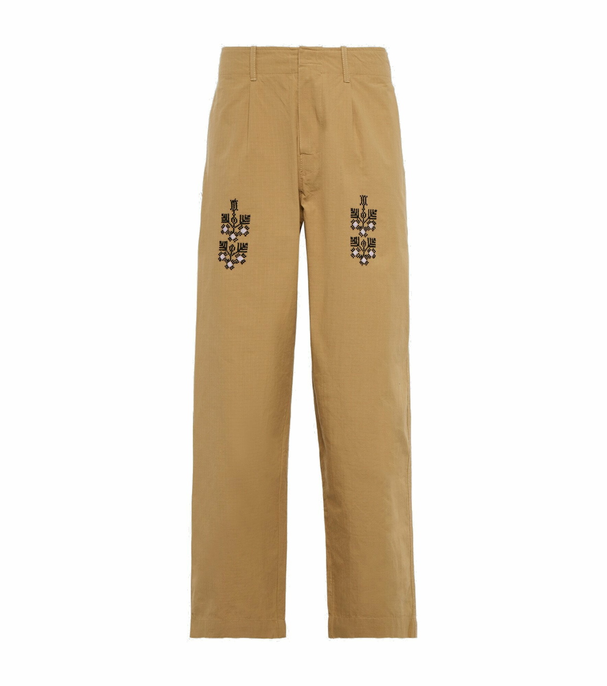 Adish - Qrunful embroidered cotton ripstop pants ADISH