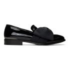 Alexander McQueen Black Patent Bow Loafers