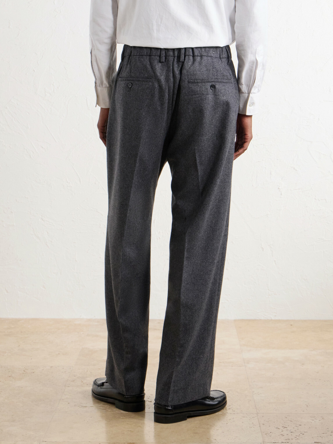 NN07 - Kay 10073 Straight-Leg Pleated Herringbone Wool-Blend Trousers - Gray