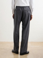 NN07 - Kay 10073 Straight-Leg Pleated Herringbone Wool-Blend Trousers - Gray