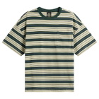 FrizmWORKS Men's Horizon Stripe T-Shirt in Dark Green