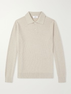 Lardini - Knitted Wool and Cashmere-Blend Polo Shirt - Neutrals
